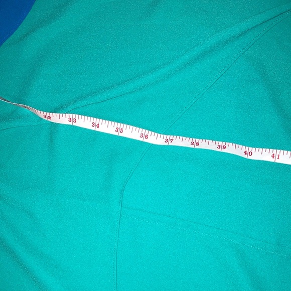 Max & Cleo Asymmetrical Blue and Green High-Low Sundress - Picture 12 of 13